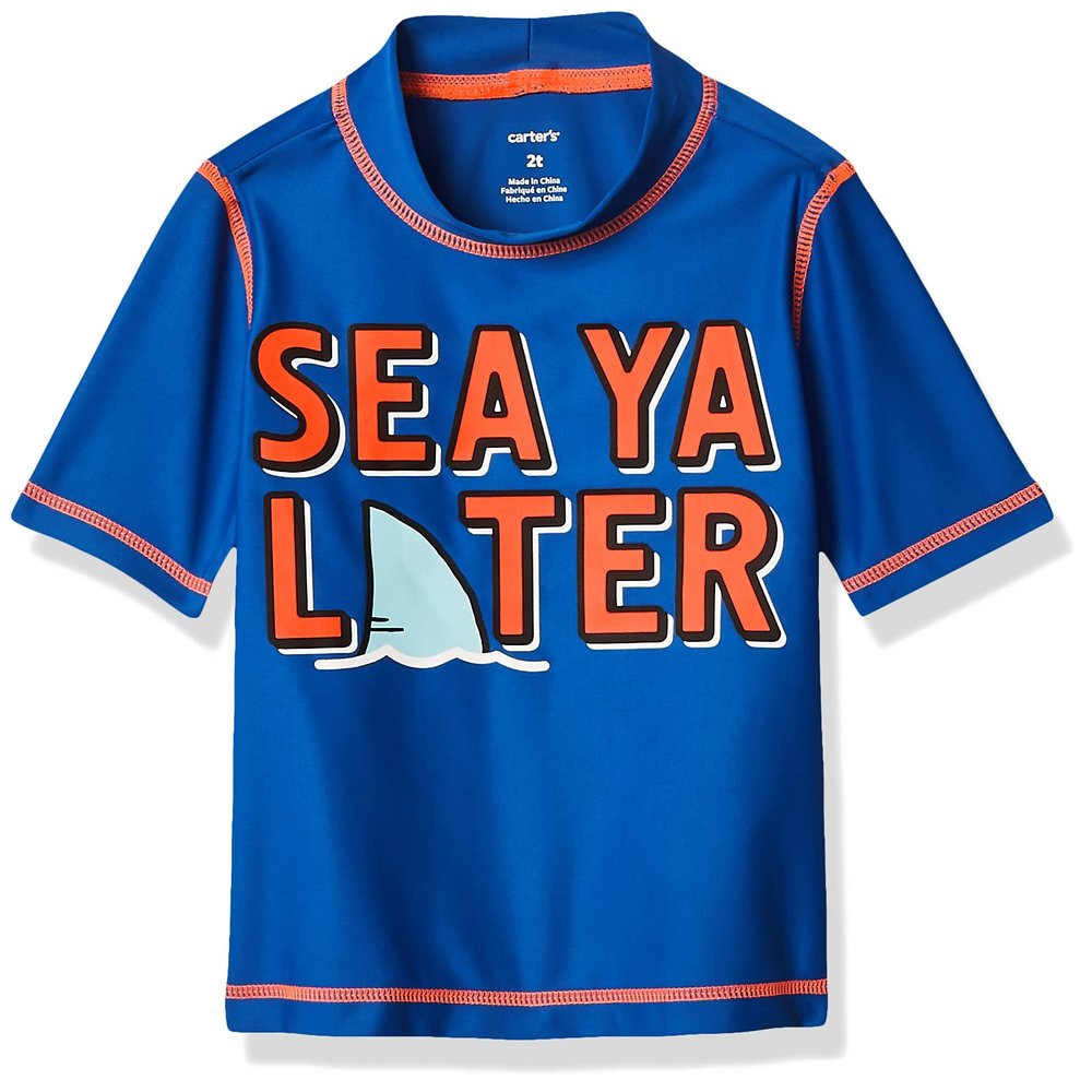 Carter's Toddler Boy's Rashguard Swimwear, See ya Later, 2T