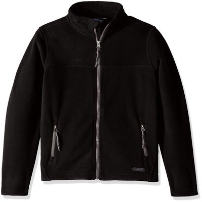 Charles River Apparel Kid's Boundary Fleece Jacket Outerwear, Black, XS
