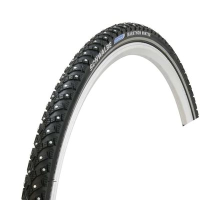 Schwalbe Marathon Winter Plus Tire - 26 x 2, Clincher, Wire, Black/Reflective, Performance Line, 200 Steel Studs