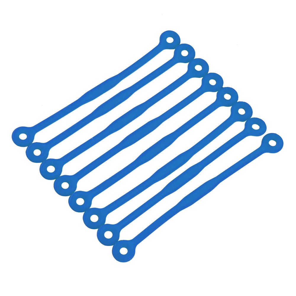 Andux Tennis Racket Vibration Dampeners Squash Racket Shock Absorber Silicone Tennis String Shock Damping Pack of 8 BZQ-05 (Blue)