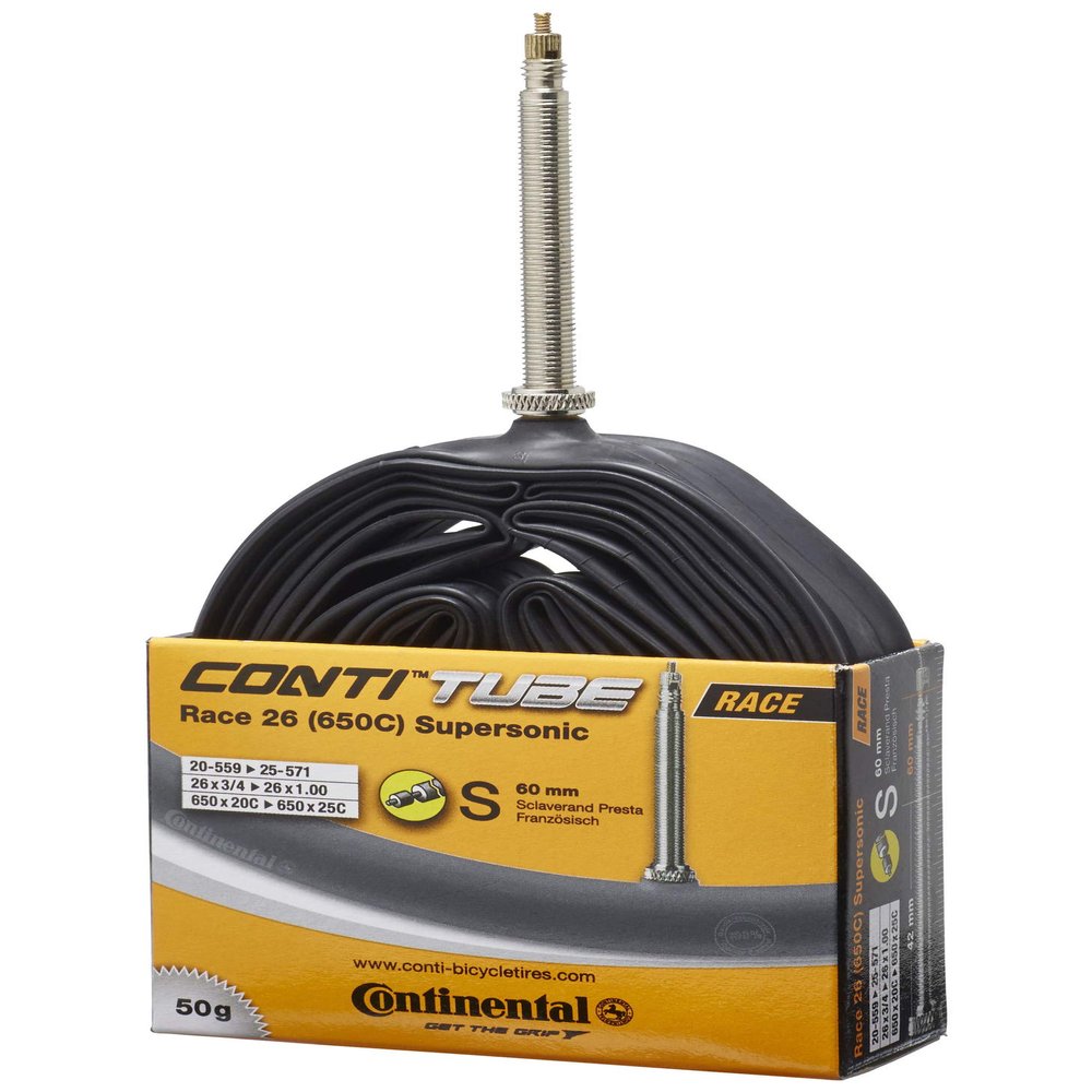 Continental Supersonic Road Bicycle Tube - Presta (650 x 18-25 - 42mm Presta)