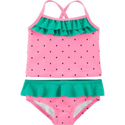 Carter's Baby Girl's Two-Piece Swimsuit Swimwear, Watermelon, 9 Months