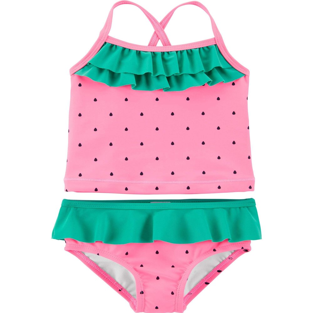 Carter's Baby Girl's Two-Piece Swimsuit Swimwear, Watermelon, 9 Months