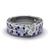 His Hers Wedding Ring Sets Couples Matching Rings Women's 10k White Gold Filled Heart CZ Wedding Engagement Ring Bridal Sets & Men's Tungsten Carbide Wedding Band view 2