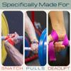 Average Broz Weight Lifting Straps by ABG - Color Coded Left/Right Hand Labels - 100% Made in The USA (Plum Crazy) view 2