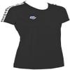 ARENA Women's Team T-Shirt Slim Fit Cotton Casual Tee Soft Comfortable Fabric for Beach Gym Exercise Training Sports Everyday Wear Lightweight Breathable, Black/White/Black, X-Small view 2