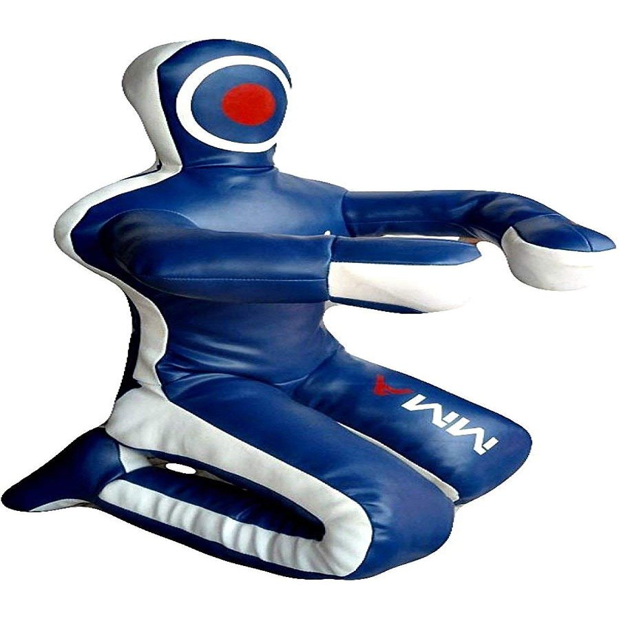 Leatheray MMA Martial Arts Brazilian Grappling Dummy, MMA Wrestling,Jiu Jitsu Punching Bag, Blue-Unfilled 70' Canvas