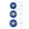Rollerex VXT500 Inline Skate Wheels 8-Pack - 85A Durable Roller Blade Wheels for Indoor & Outdoor Skating - Fits Standard 608 Bearings (Deep Sea Blue, 72mm) view 3