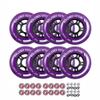 Rollerex VXT500 Inline Skate Wheels  8-Pack with Bearings, Spacers and Washers - Durable Replacement Roller Blade Wheels for Indoor & Outdoor Skating (80mm, Royal Purple) view 1