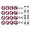 Rollerex VXT500 Inline Skate Wheels  8-Pack with Bearings, Spacers and Washers - Durable Replacement Roller Blade Wheels for Indoor & Outdoor Skating (80mm, Royal Purple) view 3