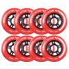 Rollerex VXT500 Inline Skate Wheels 8-Pack - 85A Durable Roller Blade Wheels for Indoor & Outdoor Skating - Fits Standard 608 Bearings (Rocket Red, 72mm) view 1