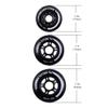 Rollerex VXT500 Inline Skate Wheels  8-Pack with Bearings, Spacers and Washers - Durable Replacement Roller Blade Wheels for Indoor & Outdoor Skating (72mm, Steel Black) view 4