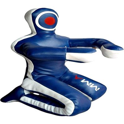 Leatheray MMA Martial Arts Brazilian Grappling Dummy, MMA Wrestling,Jiu Jitsu Punching Bag, Blue-Unfilled 70' Synthetic Leather