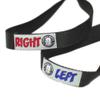 Average Broz Weight Lifting Straps by ABG - Color Coded Left/Right Hand Labels - 100% Made in The USA (Jet Black) view 1