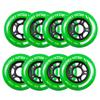 Rollerex VXT500 Inline Skate Wheels 8-Pack - 85A Durable Roller Blade Wheels for Indoor & Outdoor Skating - Fits Standard 608 Bearings (Turf Green, 72mm) view 1
