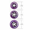 Rollerex VXT500 Inline Skate Wheels  2-Pack (Optional Bearings, Spacers and Washers) - Durable Replacement Roller Blade Wheels for Indoor & Outdoor Skating (Royal Purple, 72mm) view 4