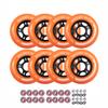 Rollerex VXT500 Inline Skate Wheels  8-Pack with Bearings, Spacers and Washers - Durable Replacement Roller Blade Wheels for Indoor & Outdoor Skating (Sunrise Orange, 72mm) view 1