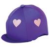 Capz Heartz Motif Lycra Cap Cover (One Size) (Purple/Pink) view 1
