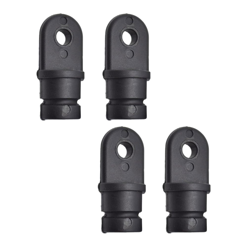 MARINE CITY Black Nylon Bimini Top Eye End Cap, Round Inside Eye End, Lightweight, Outer Diameter, Ideal for Marine, Boats, Yachts, Ships, and Hardware Accessories (4 Pcs, 3/4 Inches)