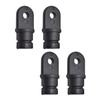 MARINE CITY Black Nylon Bimini Top Eye End Cap, Round Inside Eye End, Lightweight, Outer Diameter, Ideal for Marine, Boats, Yachts, Ships, and Hardware Accessories (4 Pcs, 3/4 Inches) view 1