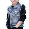 MYtodo Boy's Solid color Denim Vest Kids Casual Sleeveless Jean Jacket (12-13Years) view 1