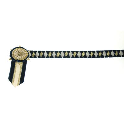 ShowQuest Boston Browband (Cob) (Navy/Cream/Gold)