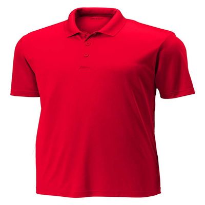 DRIEQUIP Mens Moisture Wicking Golf Polos-XS-TrueRed