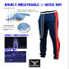 SCREENSHOT Men's Athletic Fitness Slim Fit Workout Track Pants BASIC S41700-Navy/Red-2XLarge view 3