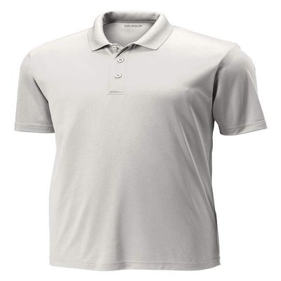 DRIEQUIP Mens Moisture Wicking Golf Polos-S-Silver