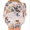 FINOCEANS Cardigans for Women Kimono Floral Sheer Chiffon Small Pale Mauve view 3