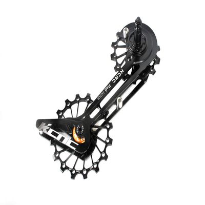 KCNC Road Cyclocross Gravel Bicycle Bike Rear Derailleur Oversized Pulley Wheel System Cage OSPW for Sram Red Force 10 11 Speed use(Black)