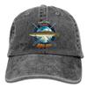 Adult Fishing Baseball Dad Hat Printed Bowfin Fish Design Black view 1