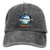 Adult Fishing Baseball Dad Hat Printed Black Marlin Fish Design view 1