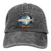 Adult Fishing Baseball Dad Hat Printed Arctic Graying Fish Design Black view 1