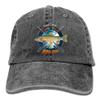 Adult Fishing Baseball Dad Hat Printed Apache Trout Fish Design Black view 1