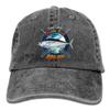 Adult Fishing Baseball Dad Hat Printed Blackfin Tuna Fish Design view 1