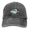 Adult Fishing Baseball Dad Hat Printed Atlantic Croaker Fish Design Black view 1