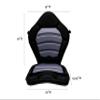 BKC PS277 Ultra Thick Pro Deluxe Memory Foam Kayak Seat for Comfort and Ergo-Fit Lumbar Support view 3