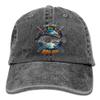 Adult Fishing Baseball Dad Hat Printed Black Sea Bass Fish Design view 1