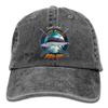Adult Fishing Baseball Dad Hat Printed Longbill Spearfish Fish Design Black view 1