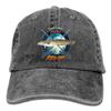 Adult Fishing Baseball Dad Hat Printed Burbot Fish Design Black view 1