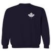 0085. Canadian Maple Leaf Flag Canada Pride Vintage Men's Crewneck Sweatshirt (Navy X-Large) view 2