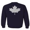 0085. Canadian Maple Leaf Flag Canada Pride Vintage Men's Crewneck Sweatshirt (Navy X-Large) view 3