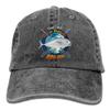 Adult Fishing Baseball Dad Hat Printed African Pompano Fish Design Black view 1