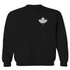 0085. Canadian Maple Leaf Flag Canada Pride Vintage Men's Crewneck Sweatshirt (Black Small) view 2