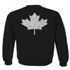 0085. Canadian Maple Leaf Flag Canada Pride Vintage Men's Crewneck Sweatshirt (Black Small) view 3