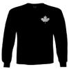 0085. Canadian Maple Leaf Flag Canada Pride Vintage Men's Long Sleeve t Shirt (Black, 2X Large) view 2