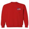 0088. Vintage American Flag United States USA Fonts Graphic 4th of July Memorial Military Patriotic Style Men's Crewneck Sweatshirt (Red, Medium) view 2