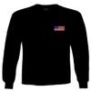 0088. Vintage American Flag United States USA Fonts Graphic 4th of July Memorial Military Patriotic Style Men's Long Sleeve t Shirt (Black, 2X Large) view 2