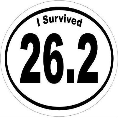 26.2 Decal - I Survived Marathon Vinyl Sticker